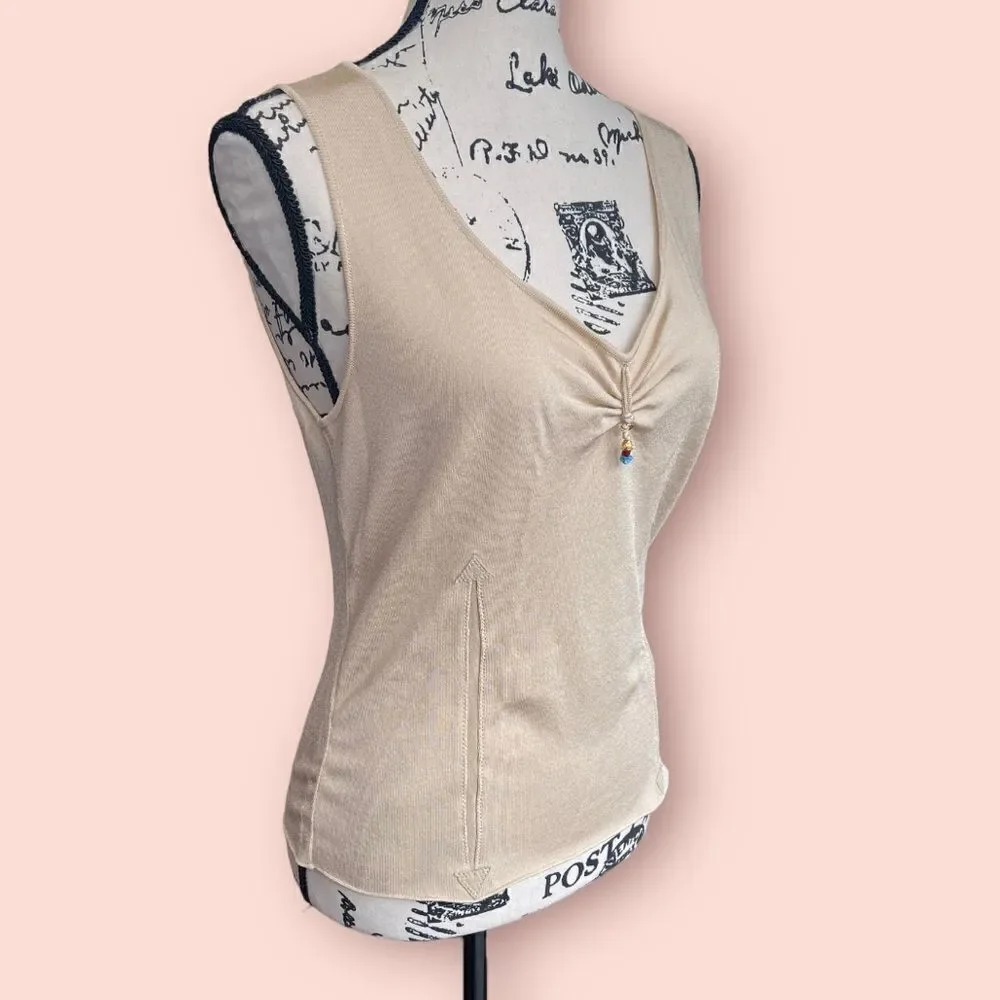 Roberto Cavalli 2003 cream tan bustier top - Picture 4 of 6